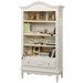 Tall French Bookcase
Finish: Antico White
Appliqued Moulding Option: AFK Standard Moulding in Antico
Knobs: Glass Knobs with Gold Base