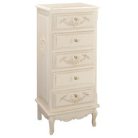 French Lingerie Chest
Finish: Tea Stain over Antico White
Appliquéd Moulding: Standard Appliquéd Mouldings
Knobs: Glass Knobs with Gold Base