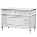 Marcheline Chest
Finish: Snow
Trim Out: Silver Gilding
Knobs: Glass Knobs with Silver Base and Florets in Silver Gilding