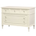 Marcheline Chest
Finish: Antico White
Knobs: Glass Knobs with Silver Base and Florets in Antico White