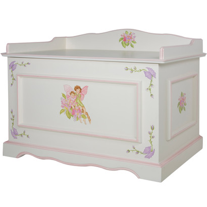 Vintage Toy Chest
Finish: Antico White / Pink
Hand Painted Motif: Flower Fairies