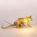 Gold Mouse Lamp Lying Down