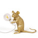 Gold Mouse Lamp Sitting
