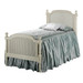 Bed Size: Twin
Option: Caning on Head and Footboard
Finish: Antico White with Blue Lattice