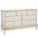 French Dresser
Finish: Reef Blue / Linen / Gold
Hand Painted Motif: Verona
Knobs: Glass Knobs with Gold Base