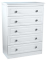 Welcome Furniture Pembroke 5 Drawer Chest White
