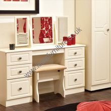 Welcome Furniture Pembroke Kneehole Dressing Table Cream