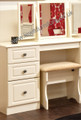 Welcome Furniture - Pembroke - Vanity Dressing Table - White, Cream or Kaschmir Ash