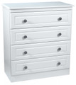 Welcome Furniture Pembroke White - 4 drawer standard chest