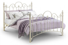 French bed frame in stone white