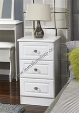 Welcome Furniture - Balmoral White Gloss - 3 Drawer Bedside