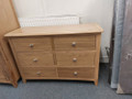 X-Display Gina Allen - Galway 6 Drawer Chest - Light Oak