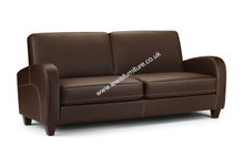 Barcelona Three-seater Sofa - Chestnut Faux Leather