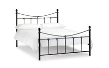 Rebecca black with antique gold finish bed frame