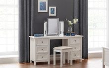 Benard Designs - Maisie Opal White Dressing Table with Stool