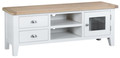 Gina Allen - Taunton TV Large Unit - Old White or Grey with Oak Top