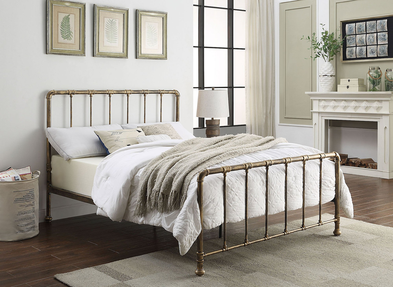 Industrial bed shop frame double