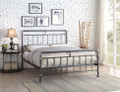 Scilian industrial bed frame - Antique Silver