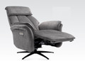 Aquia Designs - Vogue Electric Swivel Accent Chair - Velvet Feel Fabric