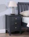 Aquia Designs - Lucy Nearly Black - 3 Drawer Bedside Chest
