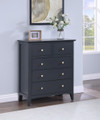 Aquia Designs - Lucy Nearly Black - 2 over 3 Drawer Chest
