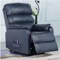 Saturn electric lift and riser recliner chair with handset -navy blue