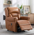 Sandylane lift and rise chair in camel leather