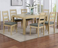 Tessa Washed Oak 160cm Dining Set with 6 chairs