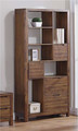 Monty rich acacia wood tall bookcase
