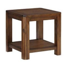 Monty rich acacia wood lamp/end table