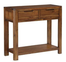 Monty rich acacia wood 2 drawer console table