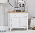 Somerset white and oak small sideboard