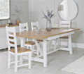 White and Oak table and 4 chairs