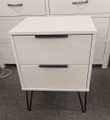 X-DISPLAY Hong Kong 2 Drawer Bedside - White