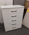 X-DISPLAY Frank Osborne - Nova 5 Drawer Chest - White