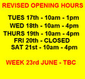 PHONE FOR OPENING TIMES