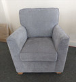X-DISPLAY Alstons Reuben Chair - Grey Plush Fabric