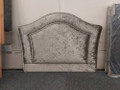CLEARANCE: NEW HEADBOARD - Single 3'0" - Pewter Crushed Velvet