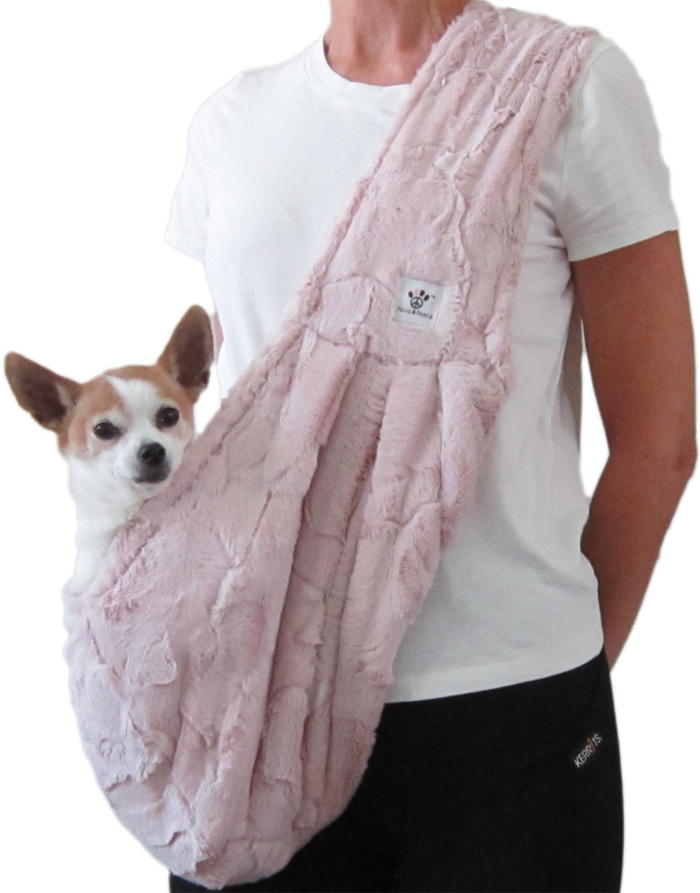 Dog Sling - popular Fawn Faux Fur