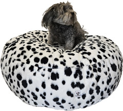 Luxury Faux Fur Dog Bed - Dalmatian Large