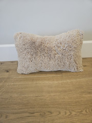 Camel Shaggy Lumbar Pillow