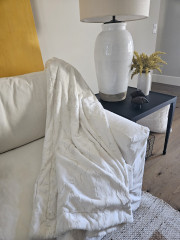 Golden Cream Faux Fur Luxury Throw