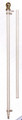 Spin Pole 5' 2-Piece White/Gold