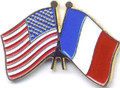 US/France Double Lapel Pin