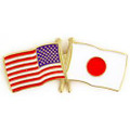 US/Japan Double Lapel Pin