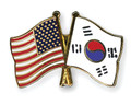 US/S Korea Double Lapel Pin