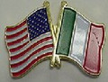 US/Italy Double Lapel Pin