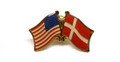 US/Denmark Double Lapel Pin