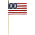 U.S. 8" x  12" U.S. Cotton No-Fray hand-Held Flag