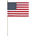 U.S. 8" X 12" Cotton Hemmed Hand-Held Flag